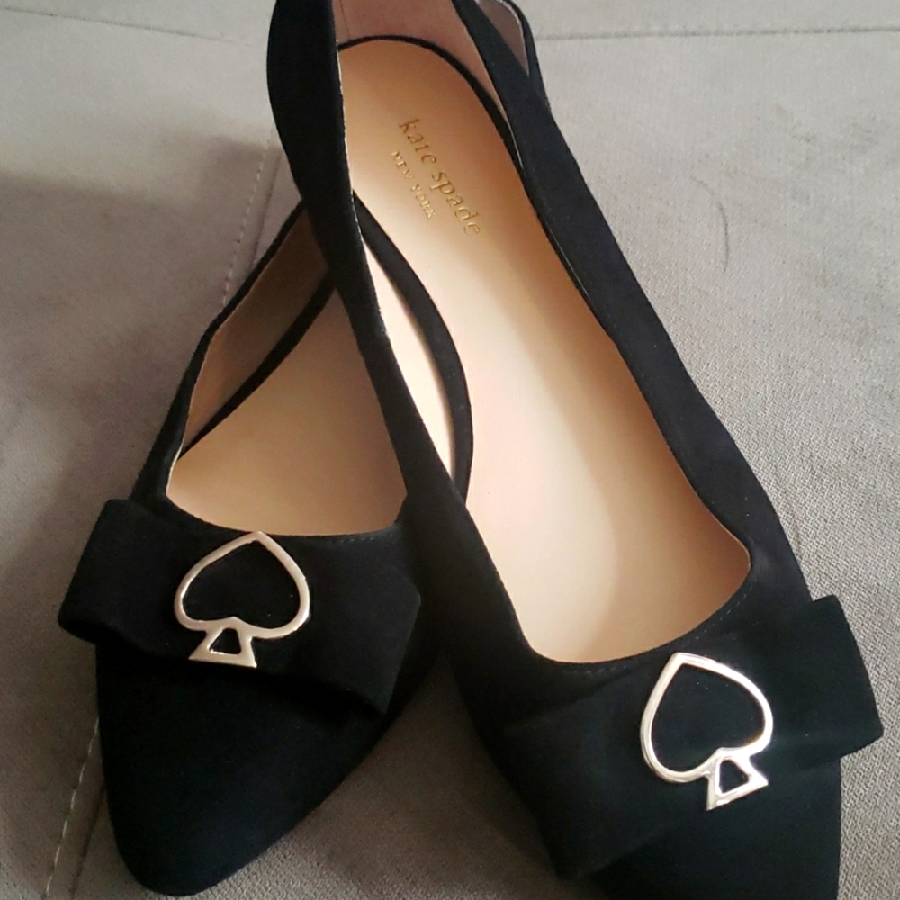 Kate Spade Black Suede Flat Shoes